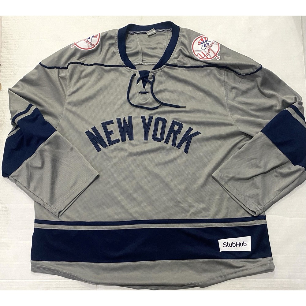 NY YANKEES HOCKEY JERSEY XL SGA  Gray MLB  STUBHUB